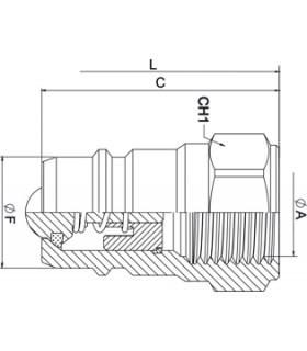 Enchufe Rapido Macho Bola